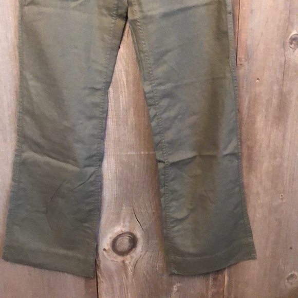 Roxy Button Fly Linen Blend Pants in Green Size 3 Juniors - Picture 3 of 17